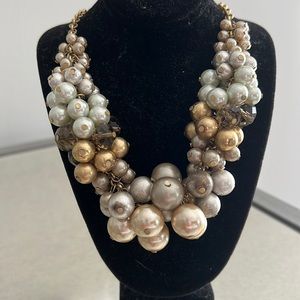 Silver and gold chunky necklace